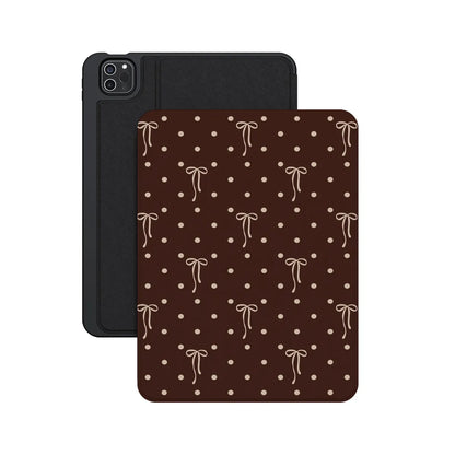 Teddy Bows | Brown Polka Dot iPad Case