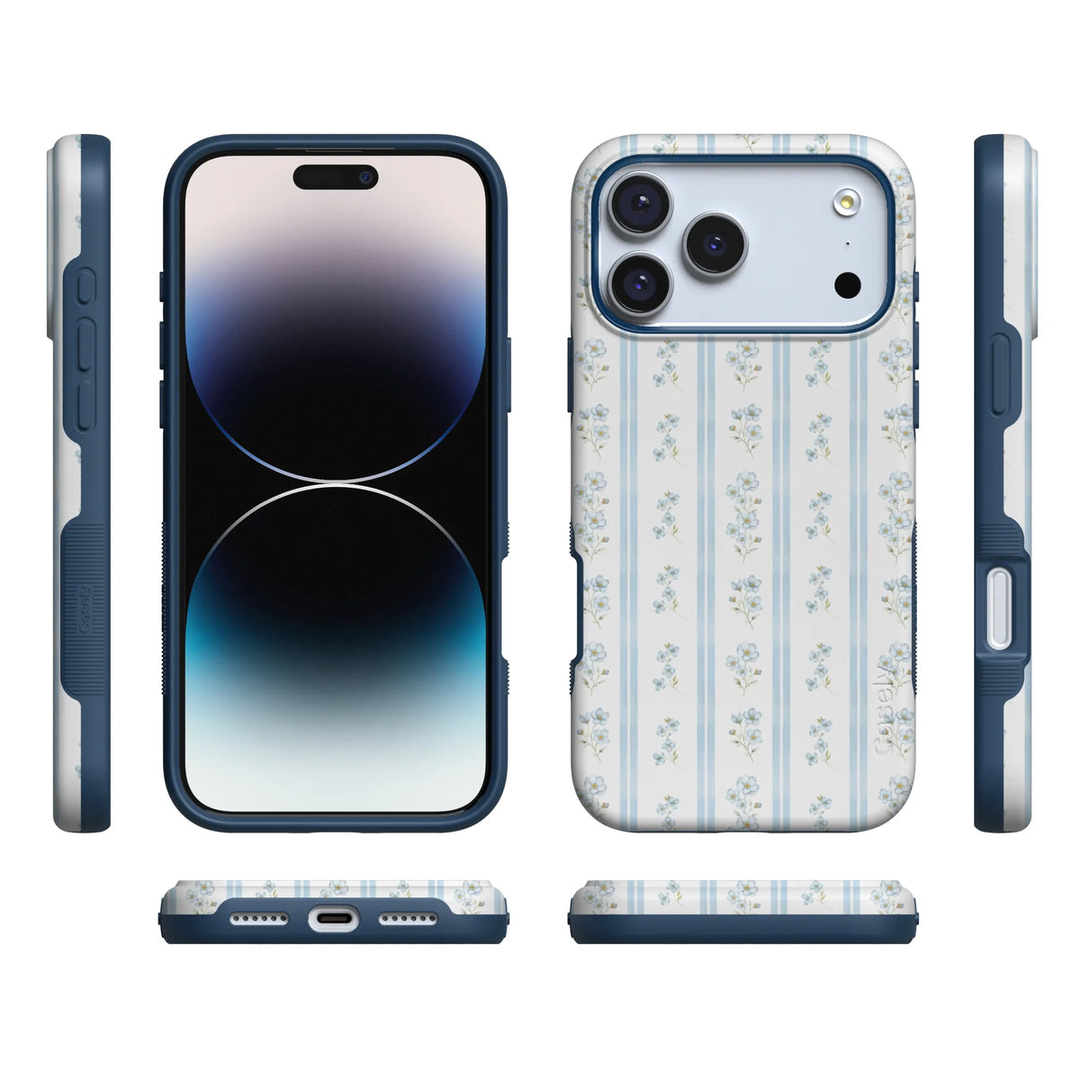Cottage Stripe | Blue Floral Case