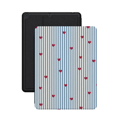 Love Lines | Blue Stripes iPad Case