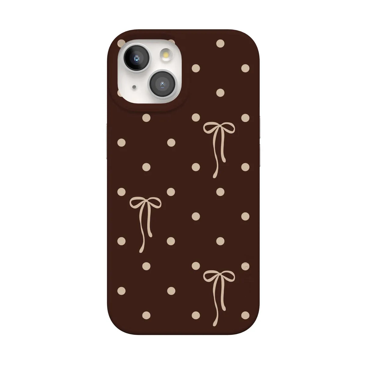 Teddy Bows | Brown Polka Dot Case