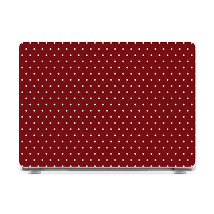 On the Dot | Maroon Polka Dot Laptop Shell