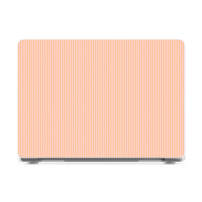 Stripes and the City | Orange & Pink Pinstripe Laptop Shell