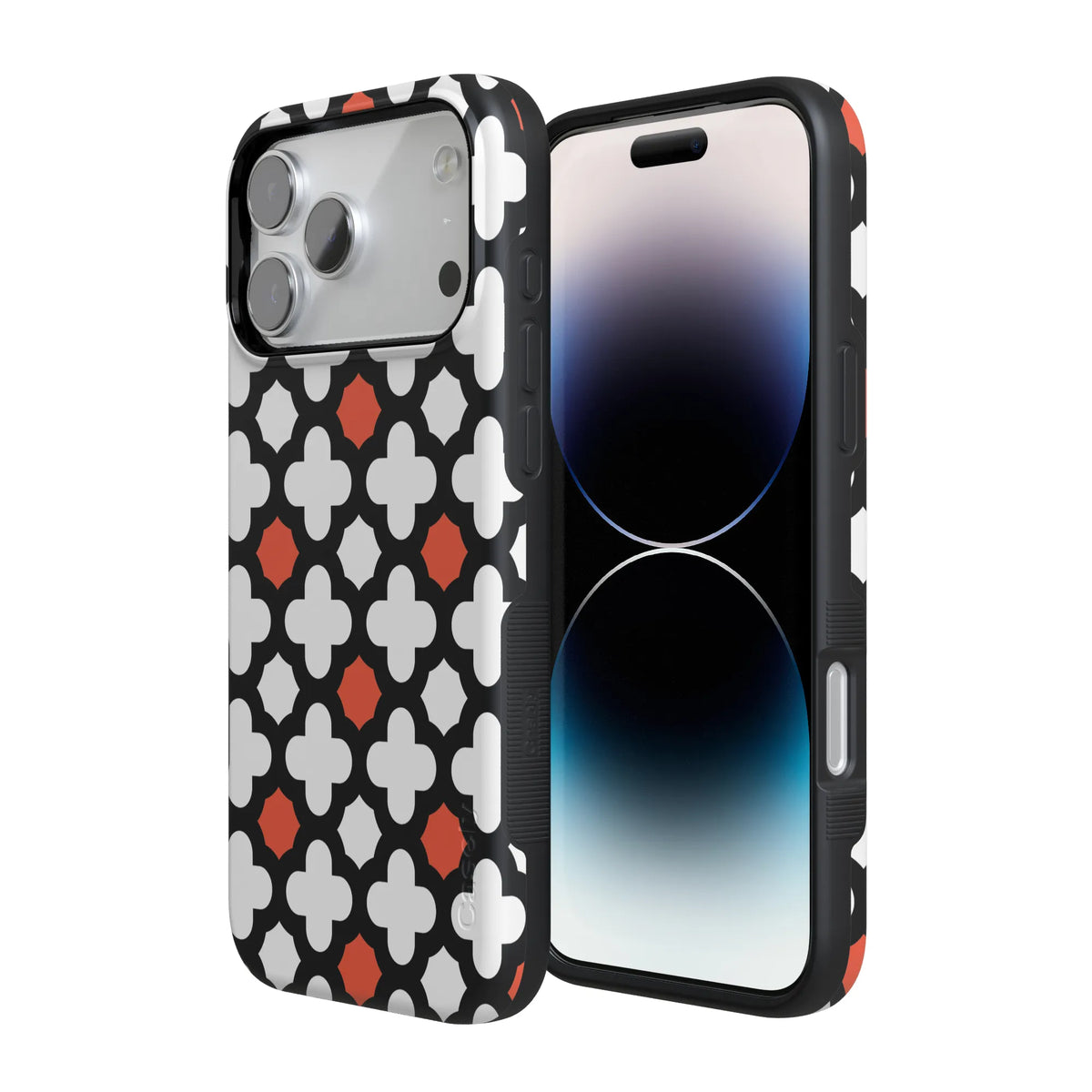 Red Lattice Tile | High Contrast Design Case