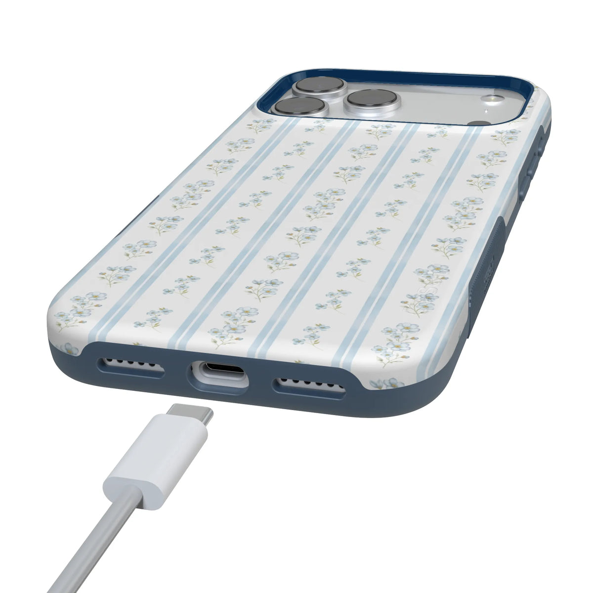 Cottage Stripe | Blue Floral Case