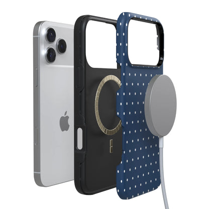 On the Dot | Navy Polka Dot Case