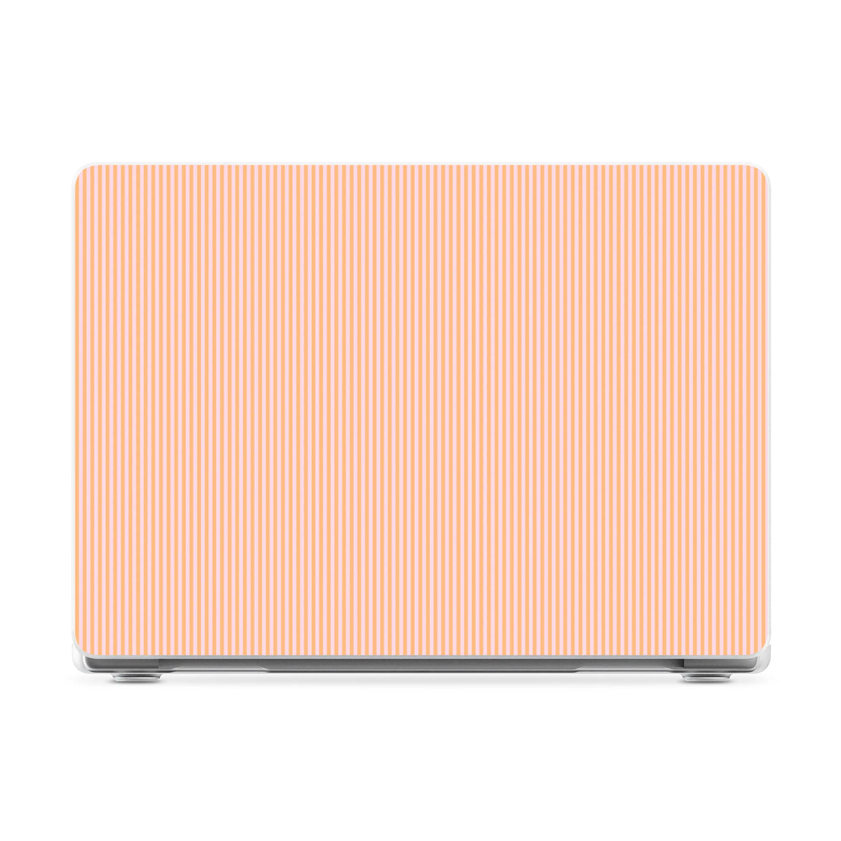 Stripes and the City | Orange & Pink Pinstripe Laptop Shell