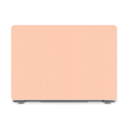 Stripes and the City | Orange & Pink Pinstripe Laptop Shell