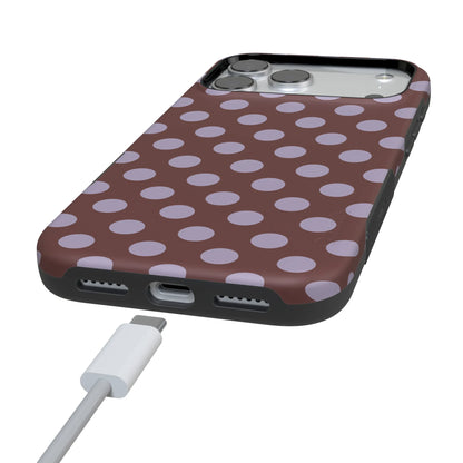Spotted in SoHo | Burgundy Polka Dot Case