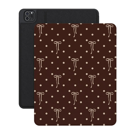 Teddy Bows | Brown Polka Dot iPad Case
