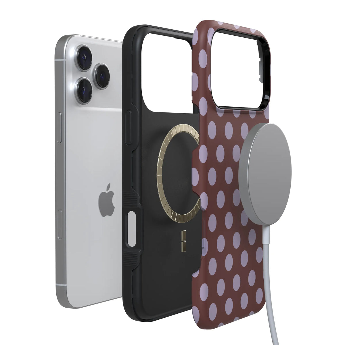 Spotted in SoHo | Burgundy Polka Dot Case