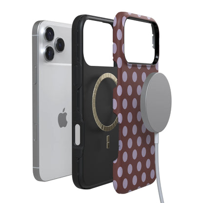 Spotted in SoHo | Burgundy Polka Dot Case