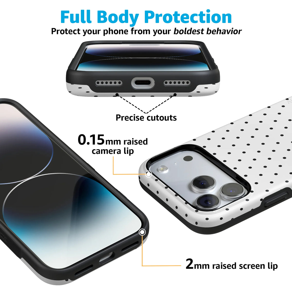 On the Dot | Black Polka Dot Case