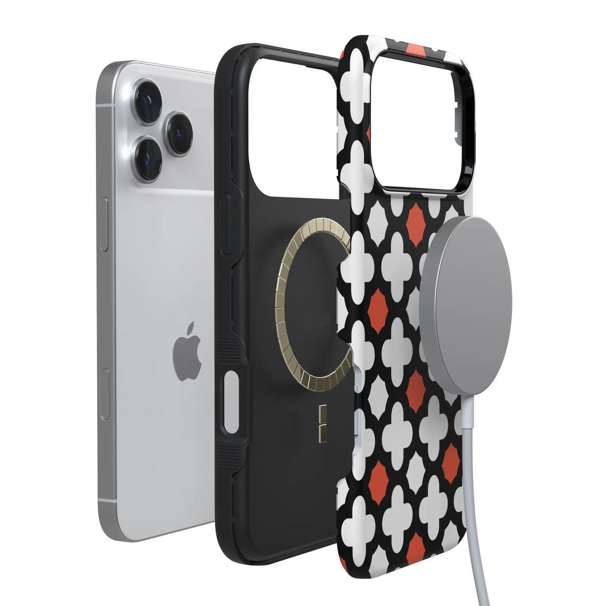 Red Lattice Tile | High Contrast Design Case