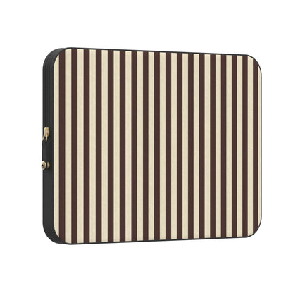 S'more Stripes | Brown Striped Laptop Case