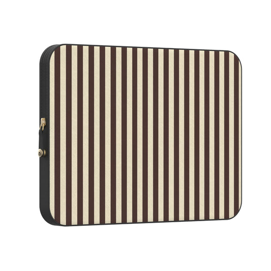 S'more Stripes | Brown Striped Laptop Case