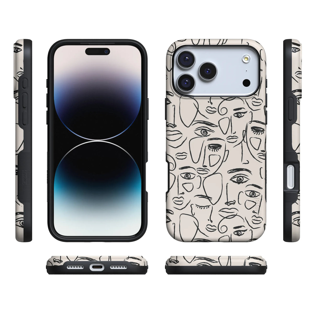 We're All Human | Minimal Face Art Case