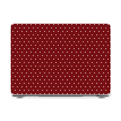 On the Dot | Maroon Polka Dot Laptop Shell