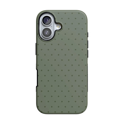 On the Dot | Olive Green Polka Dot Case