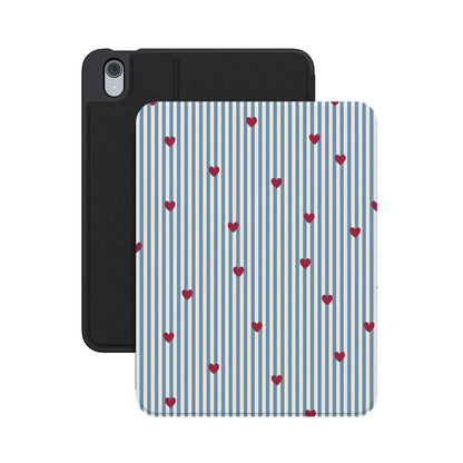 Love Lines | Blue Stripes iPad Case
