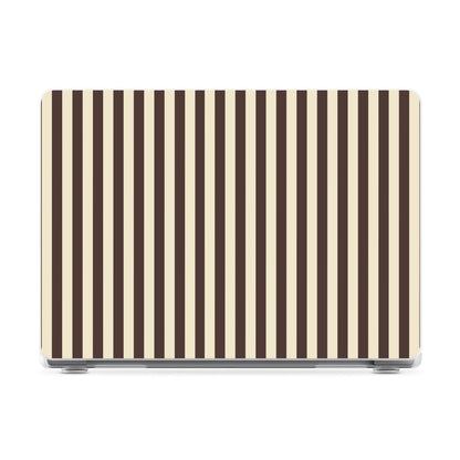 S'more Stripes | Brown Striped Laptop Shell