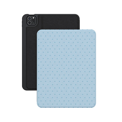 On the Dot | Blue Monochrome Polka Dot iPad Case