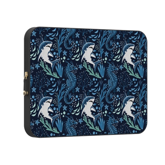 Midnight Reef | Shark Print Laptop Case