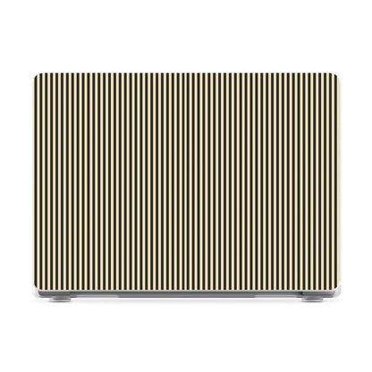 Stripes and the City | Black Pinstripes Laptop Shell