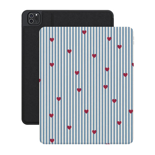 Love Lines | Blue Stripes iPad Case