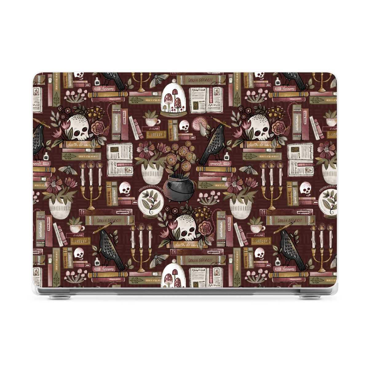 Gothic Noir | Spooky Bookshelf Laptop Shell