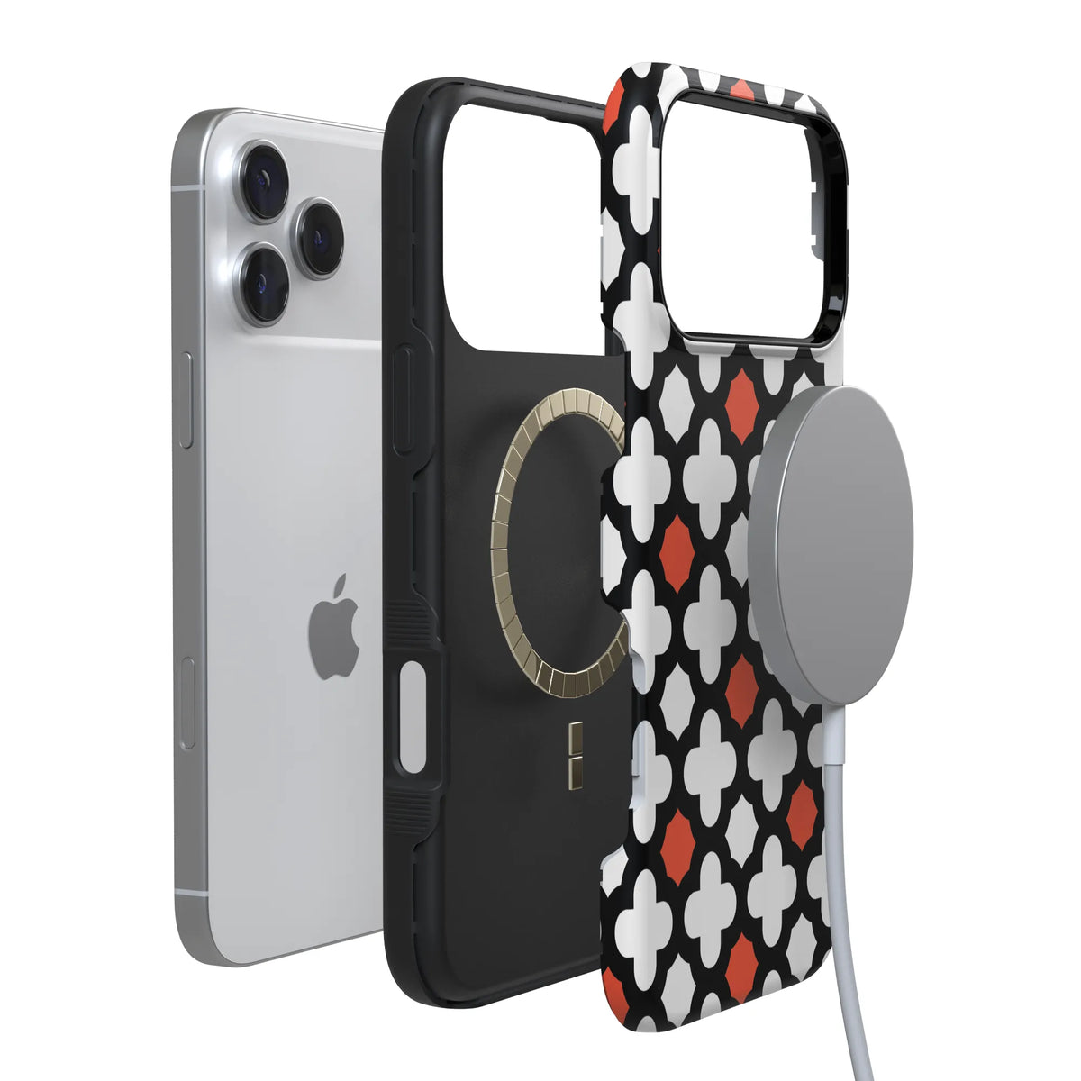 Red Lattice Tile | High Contrast Design Case