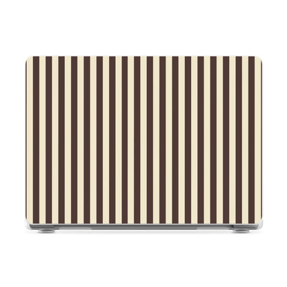 S'more Stripes | Brown Striped Laptop Shell