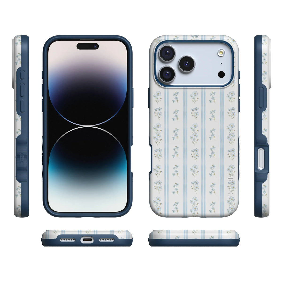 Cottage Stripe | Blue Floral Case