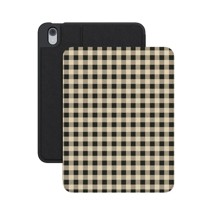 Cedar Lane | Black & Cream Gingham iPad Case
