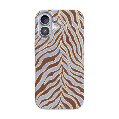 Untamed | Brown & Blue Zebra Case
