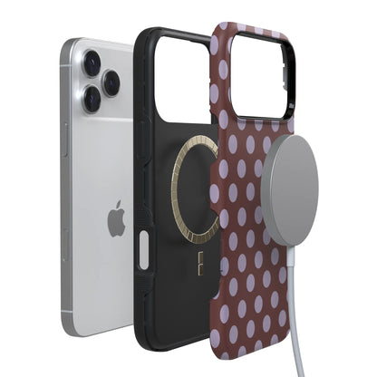 Spotted in SoHo | Burgundy Polka Dot Case