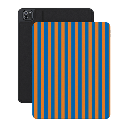 Go New York | Blue & Orange Stripes iPad Case