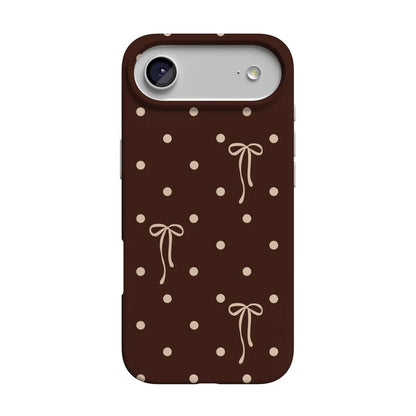 Teddy Bows | Brown Polka Dot Case