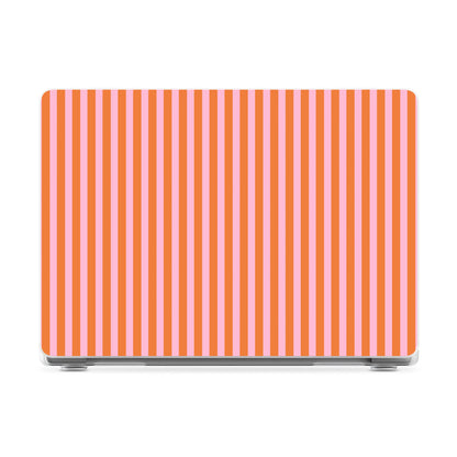 Perfect Stripes | Orange & Pink Stripes Laptop Shell