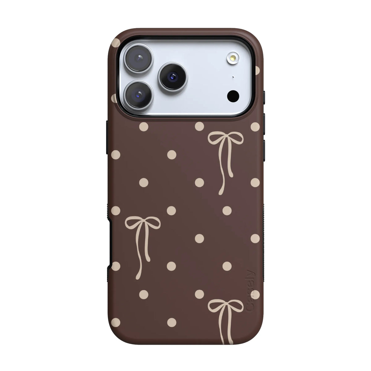 Teddy Bows | Brown Polka Dot Case