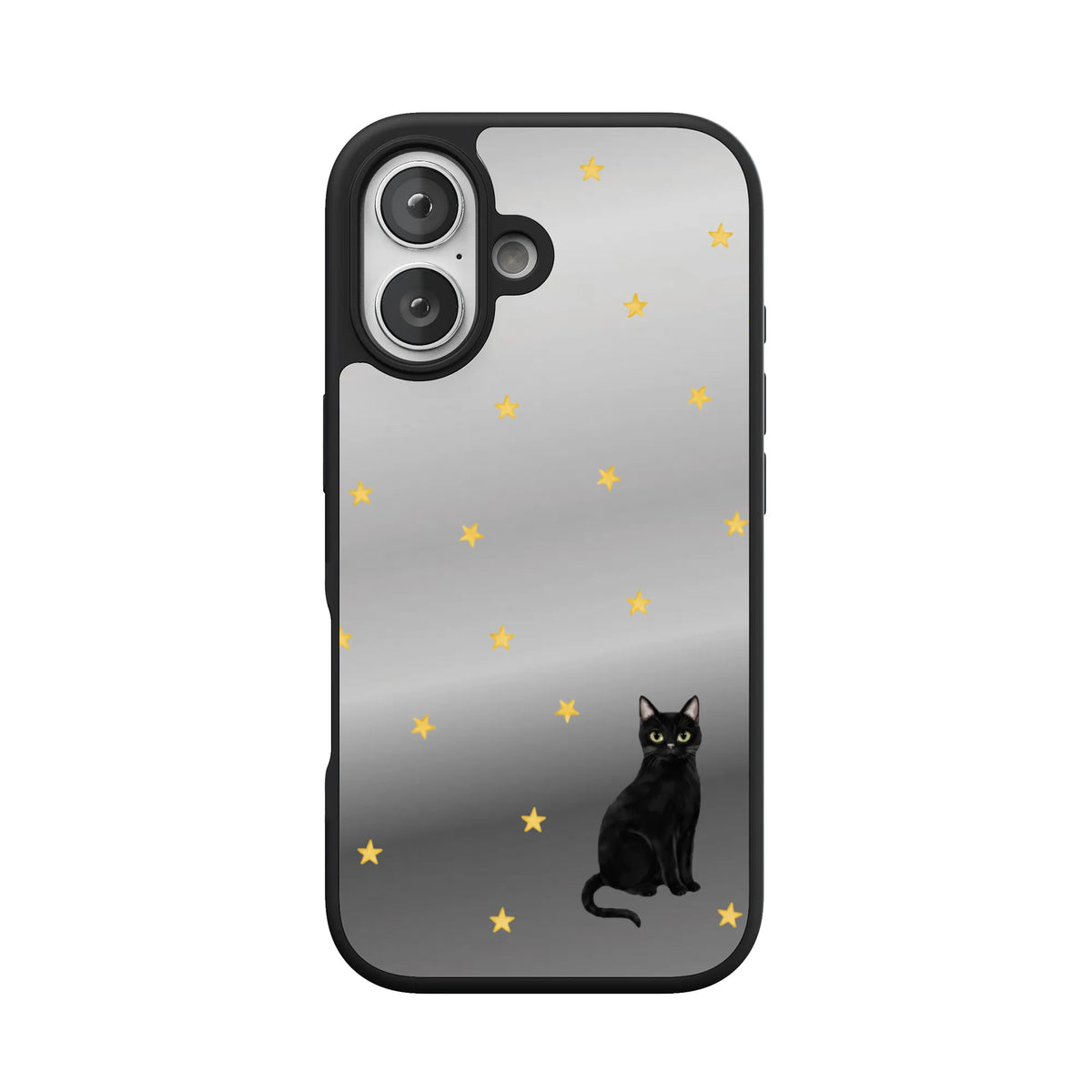 Black Meow-gic | Mirrored Cat Case
