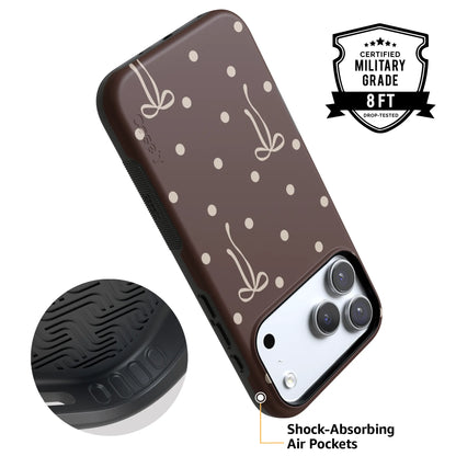 Teddy Bows | Brown Polka Dot Case