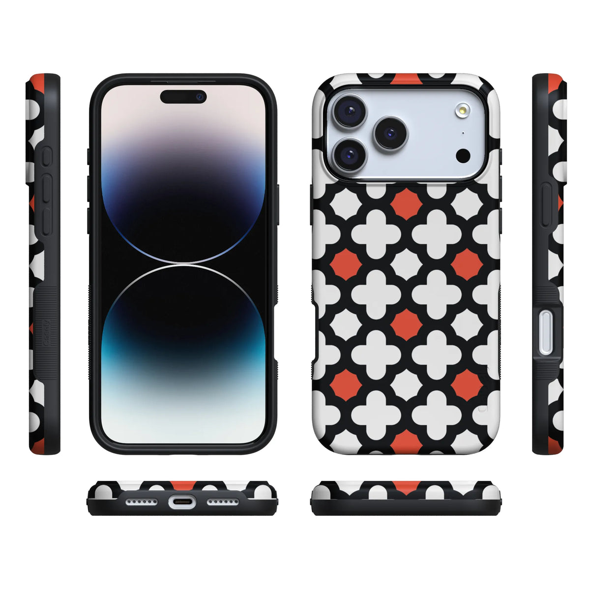 Red Lattice Tile | High Contrast Design Case