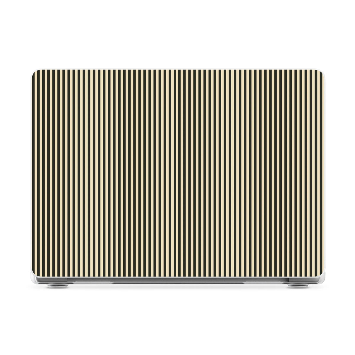 Stripes and the City | Black Pinstripes Laptop Shell