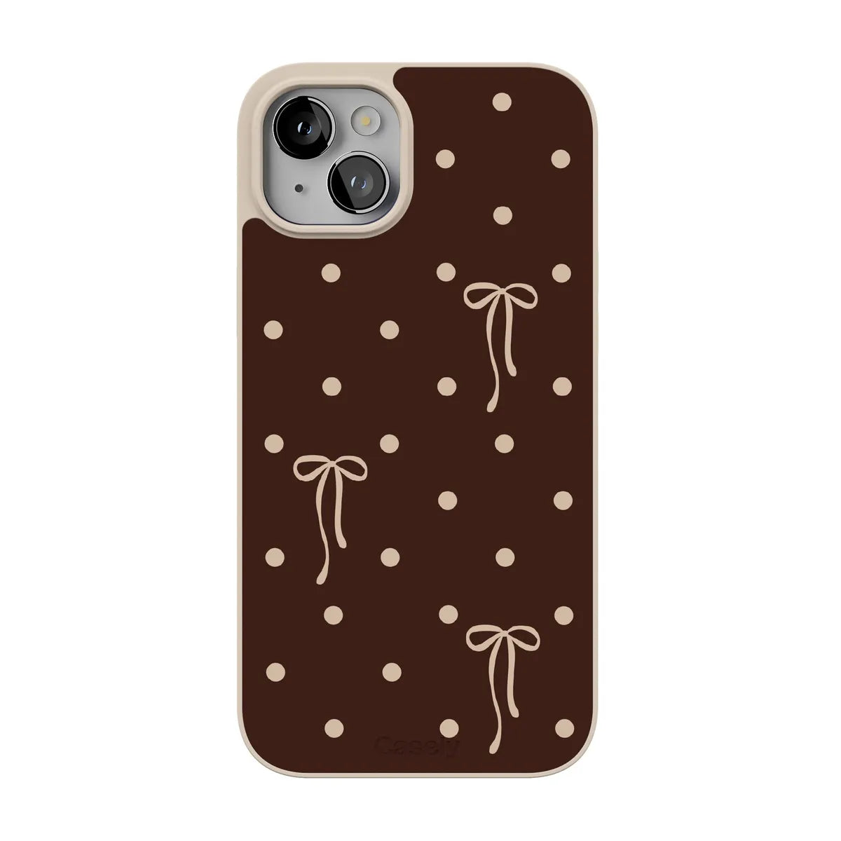 Teddy Bows | Brown Polka Dot Case