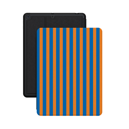 Go New York | Blue & Orange Stripes iPad Case