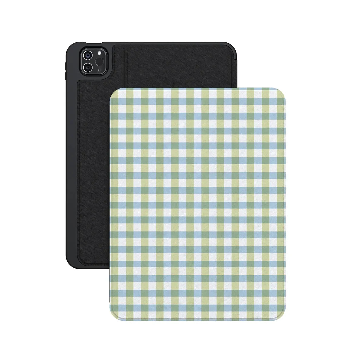 Pastel Picnic | Blue & Green Gingham iPad Case