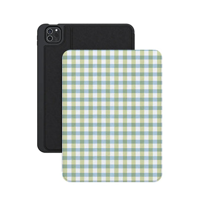 Pastel Picnic | Blue & Green Gingham iPad Case