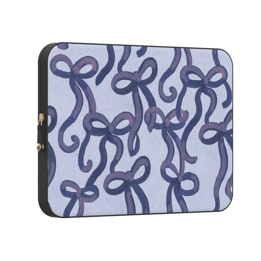 Love Me Knot | Blue Bow Laptop Case