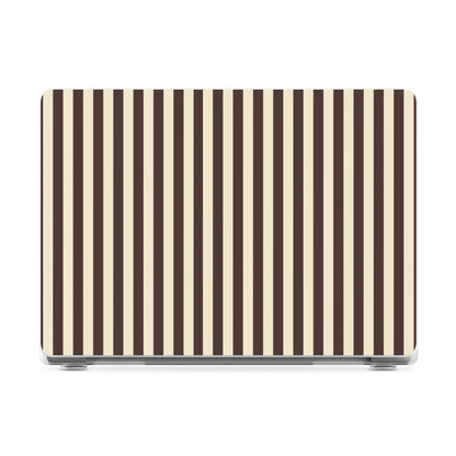 S'more Stripes | Brown Striped Laptop Shell