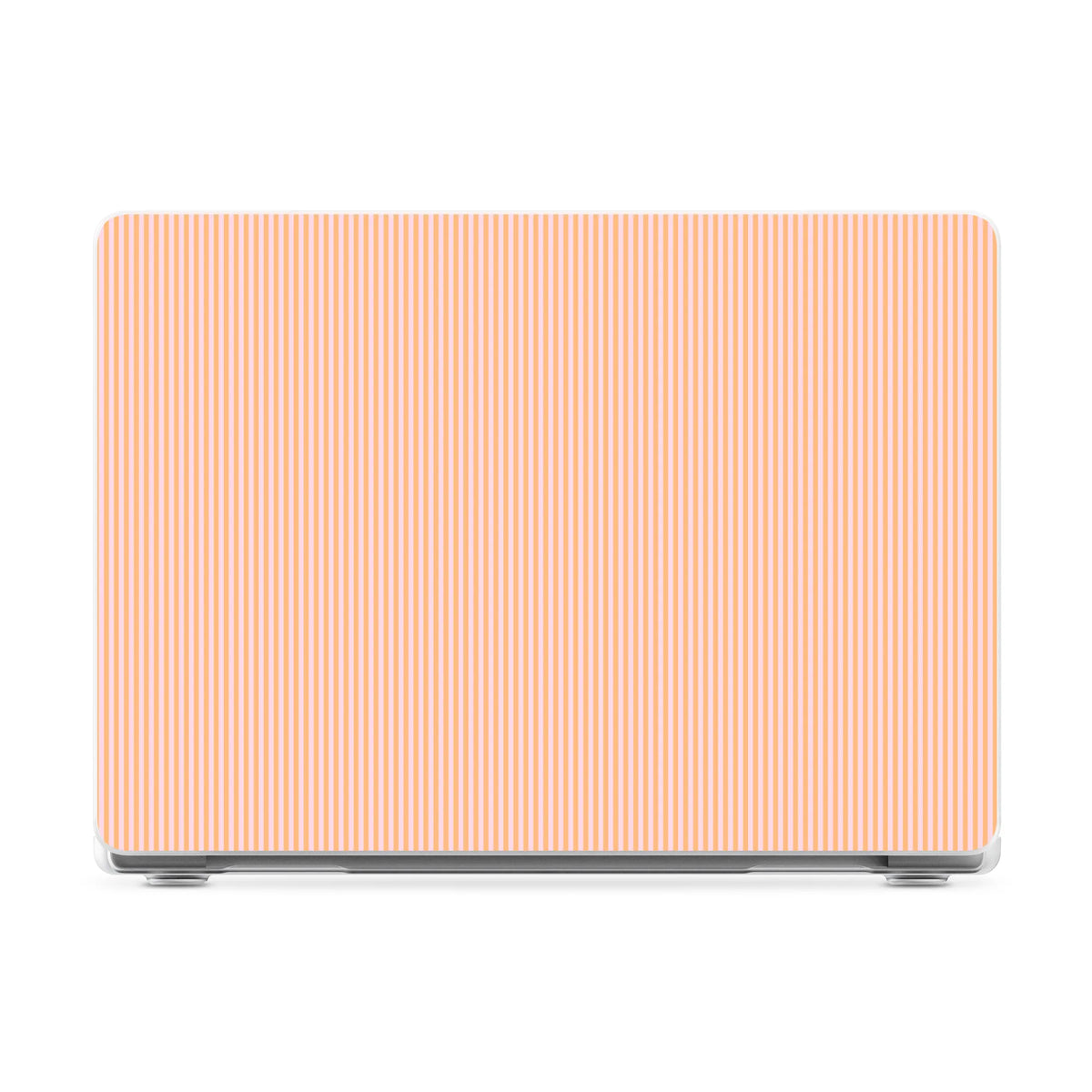 Stripes and the City | Orange & Pink Pinstripe Laptop Shell